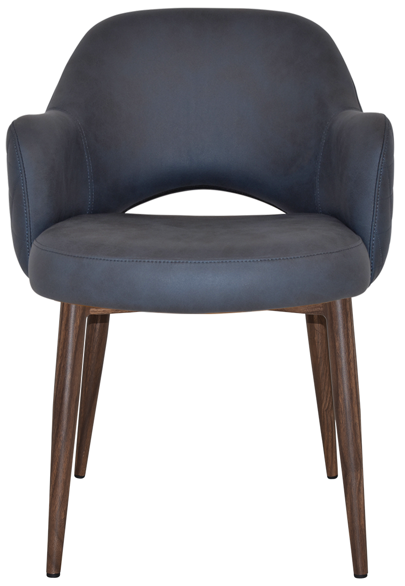 EZ ARM CHAIR ALBURY METAL LIGHT WALNUT