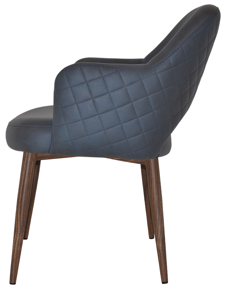 EZ ARM CHAIR ALBURY METAL LIGHT WALNUT