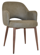 EZ ARM CHAIR ALBURY METAL LIGHT WALNUT