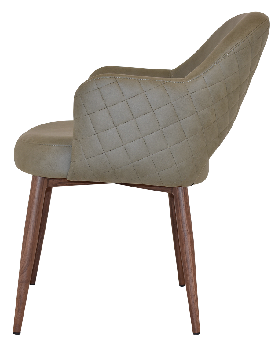EZ ARM CHAIR ALBURY METAL LIGHT WALNUT