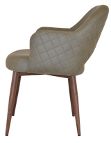 EZ ARM CHAIR ALBURY METAL LIGHT WALNUT