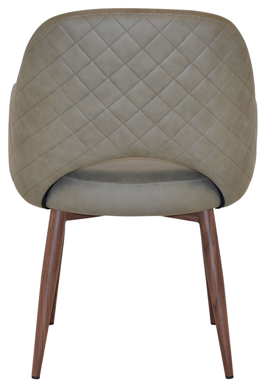 EZ ARM CHAIR ALBURY METAL LIGHT WALNUT