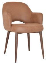 EZ ARM CHAIR ALBURY METAL LIGHT WALNUT