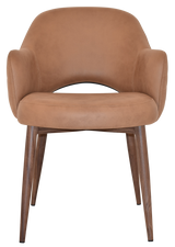EZ Albury Walnut Colour Metal Leg Upholstered Hospitality Dining Armchair