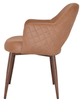 EZ ARM CHAIR ALBURY METAL LIGHT WALNUT