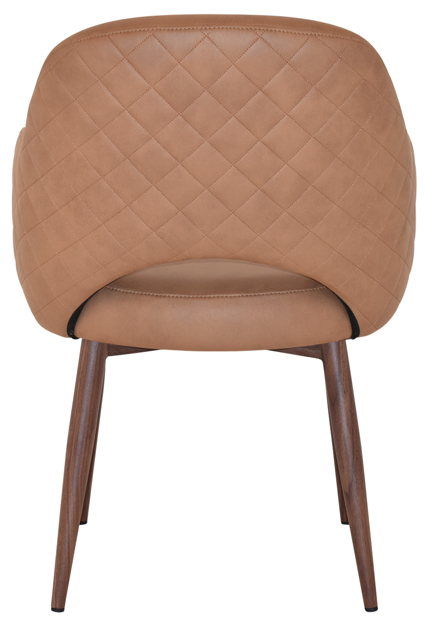 EZ ARM CHAIR ALBURY METAL LIGHT WALNUT