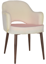 EZ ARM CHAIR ALBURY METAL LIGHT WALNUT