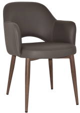 EZ ARM CHAIR ALBURY METAL LIGHT WALNUT