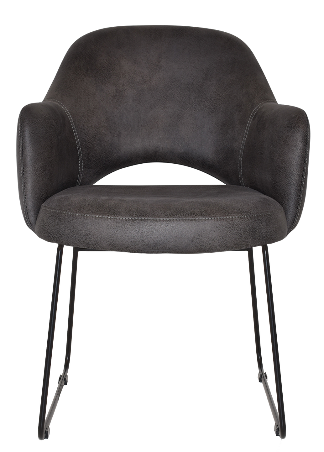 EZ ARM CHAIR ALBURY SLED BLACK