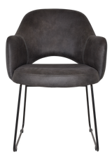 EZ ARM CHAIR ALBURY SLED BLACK