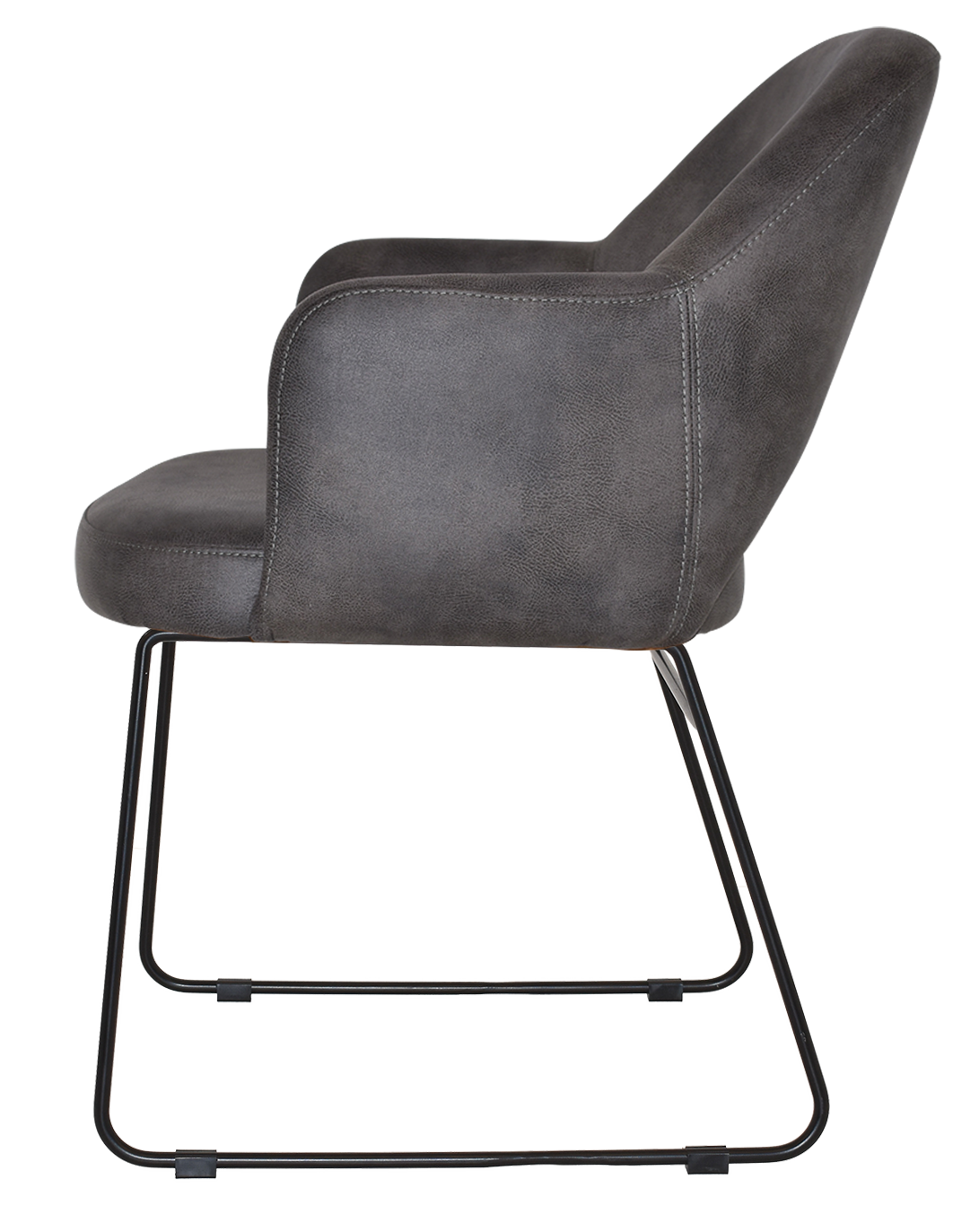 EZ ARM CHAIR ALBURY SLED BLACK