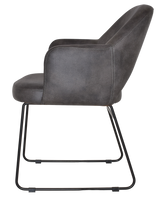 EZ ARM CHAIR ALBURY SLED BLACK