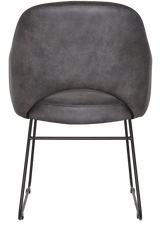 EZ ARM CHAIR ALBURY SLED BLACK