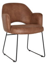 EZ ARM CHAIR ALBURY SLED BLACK