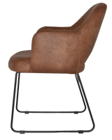 EZ ARM CHAIR ALBURY SLED BLACK