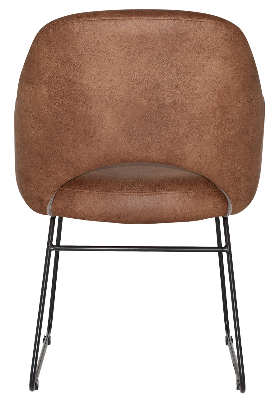 EZ ARM CHAIR ALBURY SLED BLACK