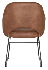 EZ ARM CHAIR ALBURY SLED BLACK