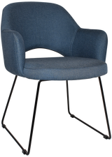 EZ ARM CHAIR ALBURY SLED BLACK