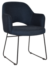 EZ ARM CHAIR ALBURY SLED BLACK