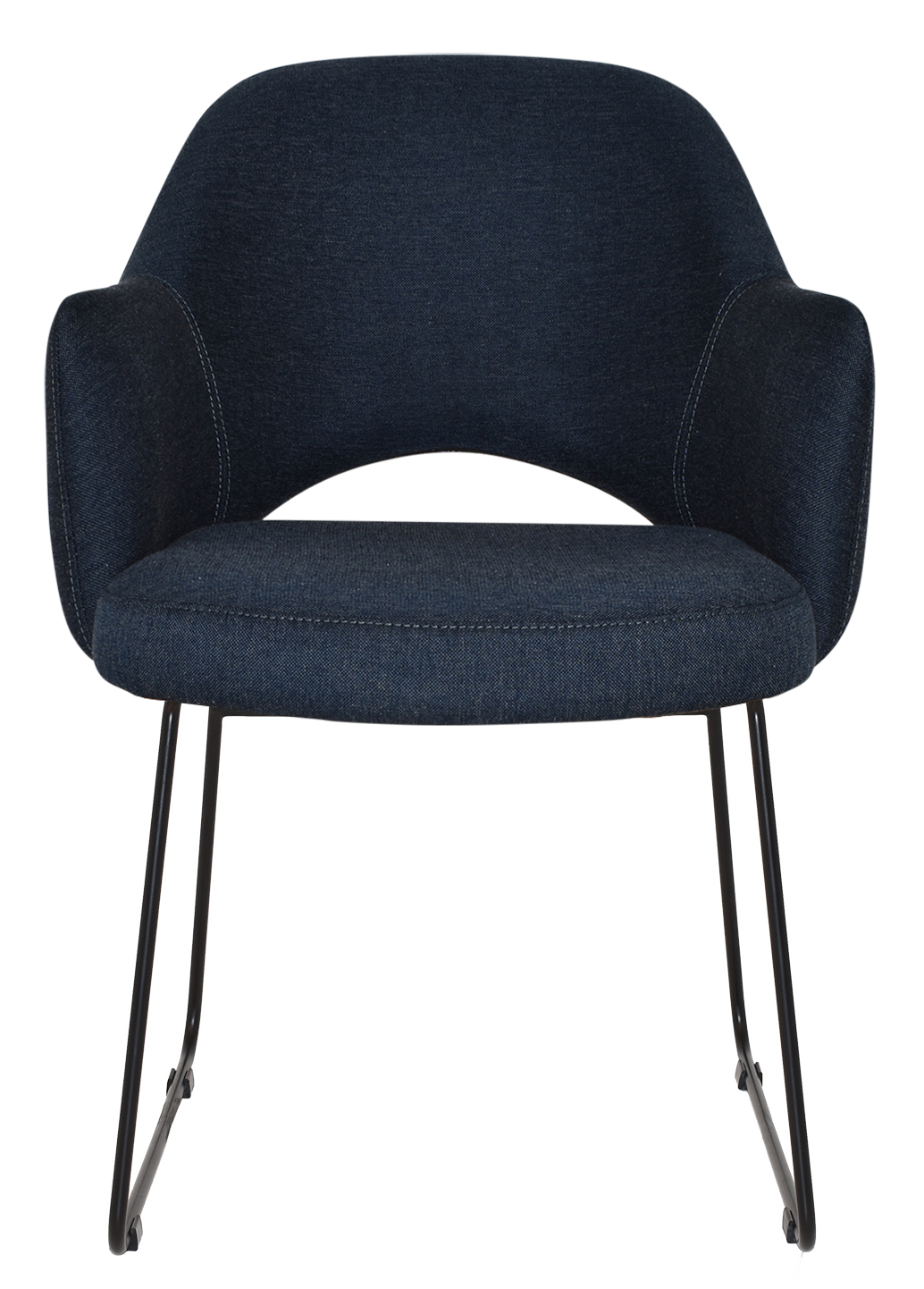 EZ ARM CHAIR ALBURY SLED BLACK