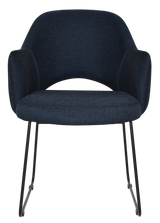 EZ ARM CHAIR ALBURY SLED BLACK