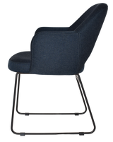 EZ ARM CHAIR ALBURY SLED BLACK