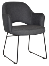 EZ ARM CHAIR ALBURY SLED BLACK