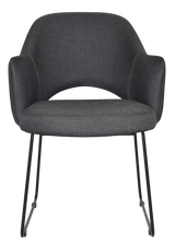 EZ ARM CHAIR ALBURY SLED BLACK