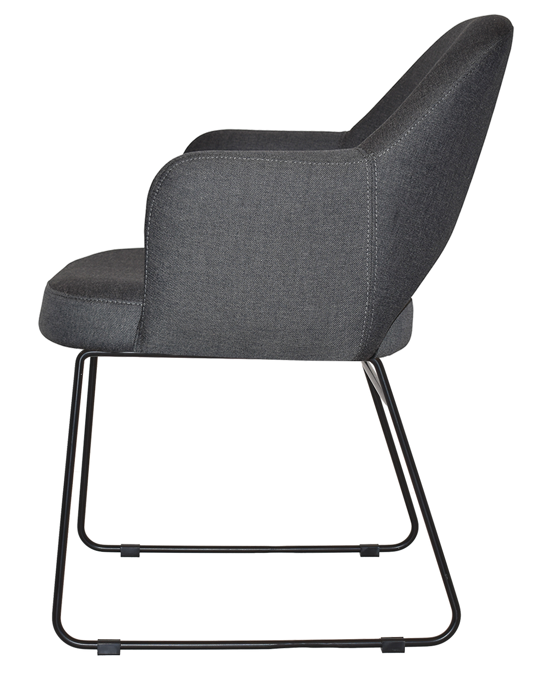 EZ ARM CHAIR ALBURY SLED BLACK