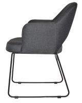 EZ ARM CHAIR ALBURY SLED BLACK