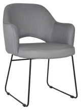 EZ ARM CHAIR ALBURY SLED BLACK