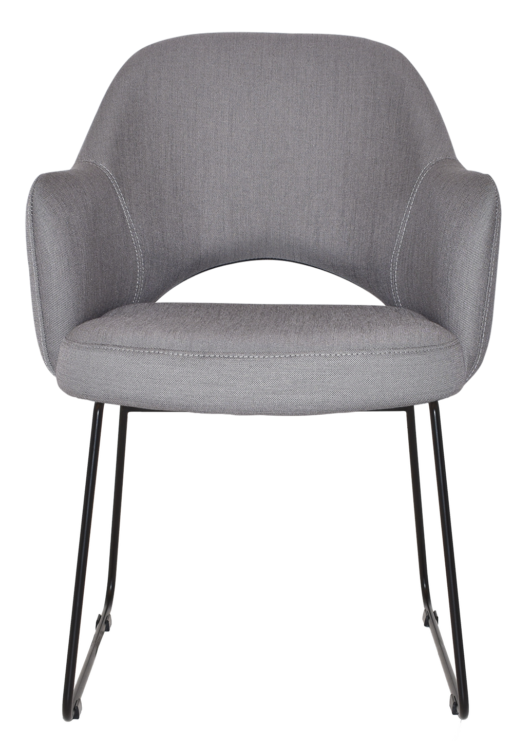 EZ ARM CHAIR ALBURY SLED BLACK
