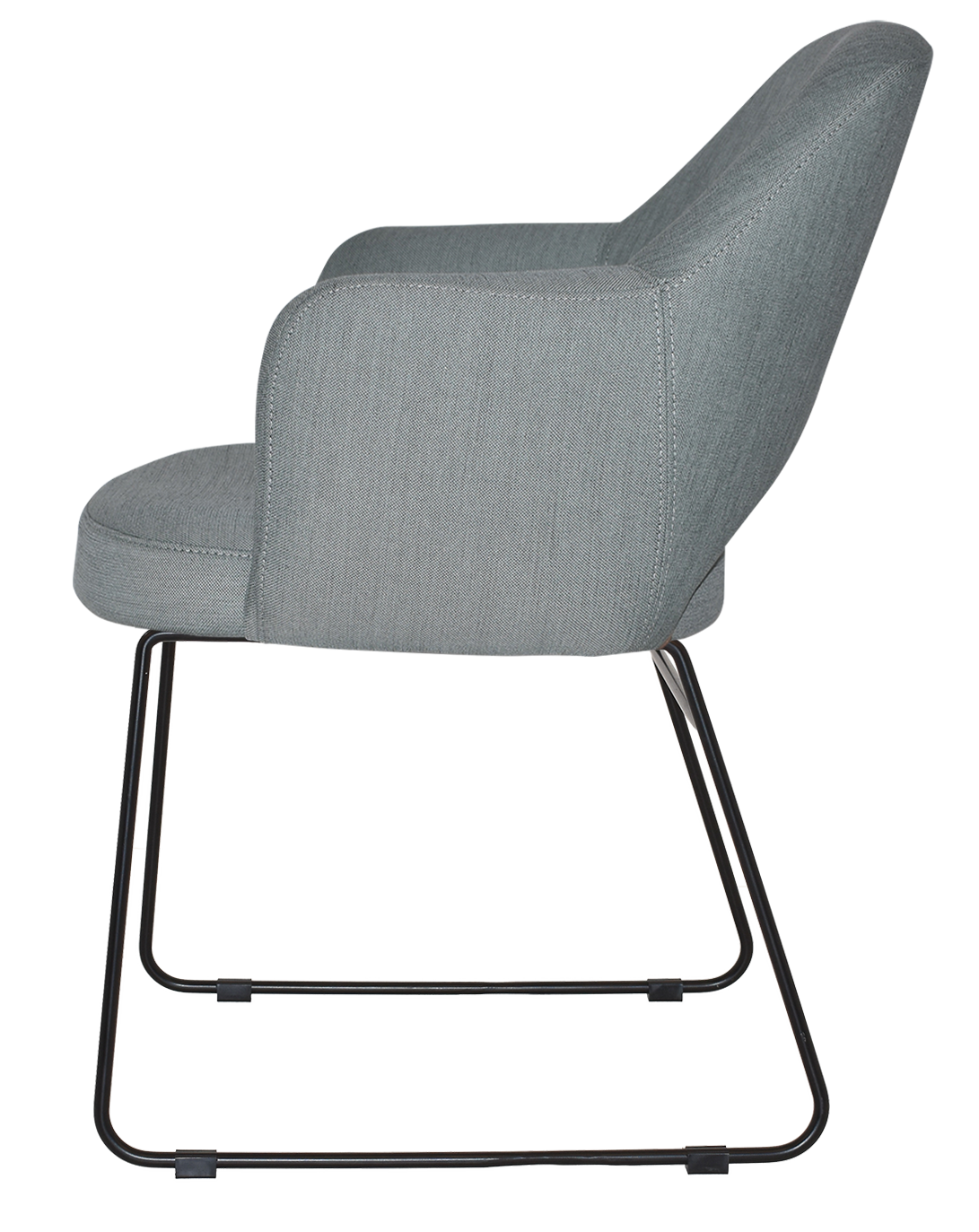 EZ ARM CHAIR ALBURY SLED BLACK