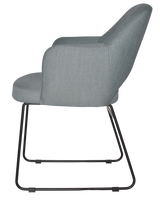 EZ ARM CHAIR ALBURY SLED BLACK