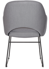 EZ ARM CHAIR ALBURY SLED BLACK