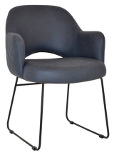 EZ ARM CHAIR ALBURY SLED BLACK