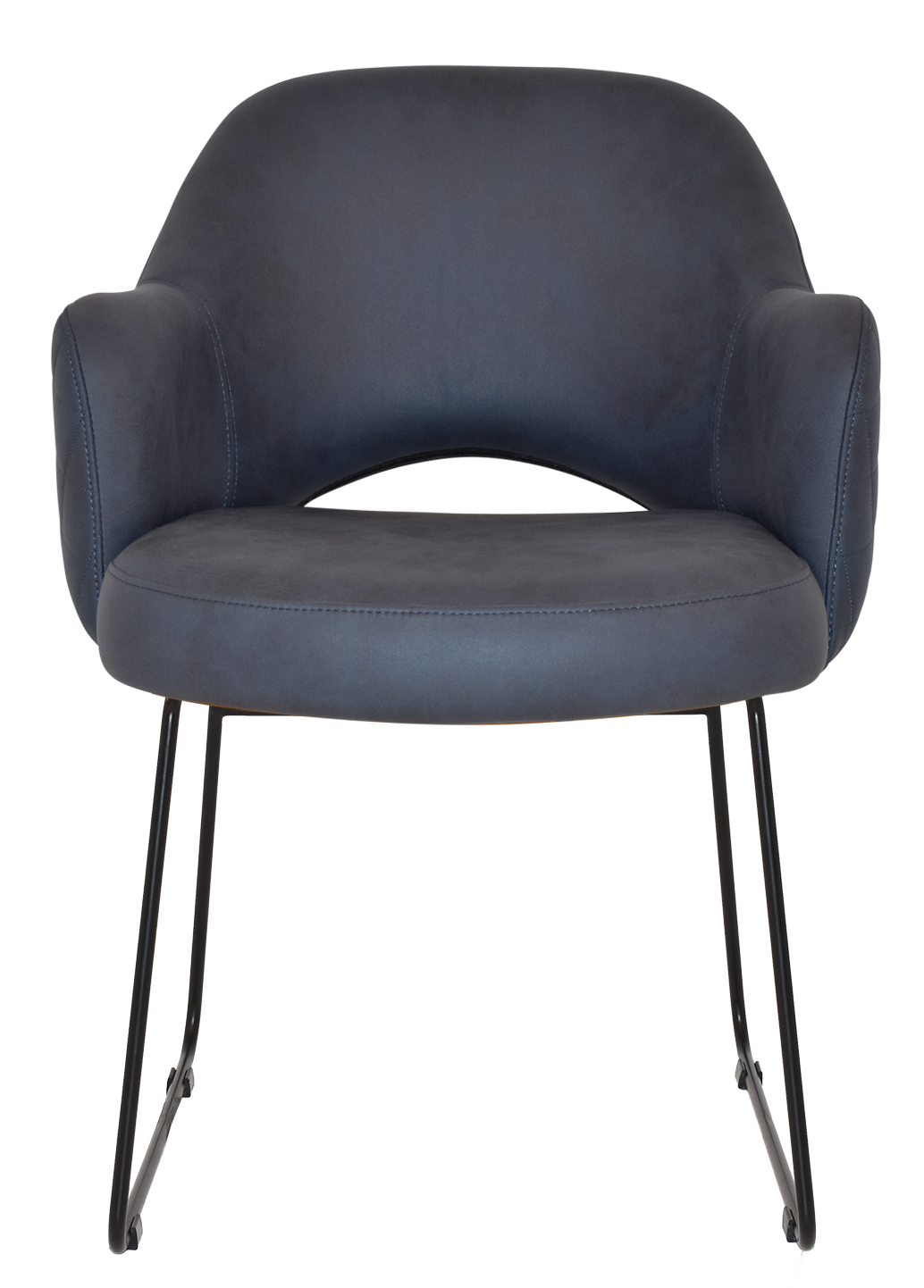 EZ ARM CHAIR ALBURY SLED BLACK