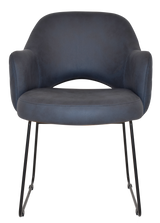 EZ ARM CHAIR ALBURY SLED BLACK