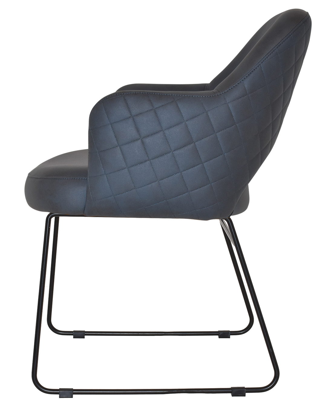EZ ARM CHAIR ALBURY SLED BLACK