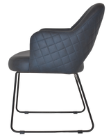 EZ ARM CHAIR ALBURY SLED BLACK