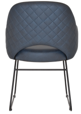 EZ ARM CHAIR ALBURY SLED BLACK