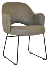 EZ ARM CHAIR ALBURY SLED BLACK