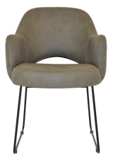 EZ ARM CHAIR ALBURY SLED BLACK