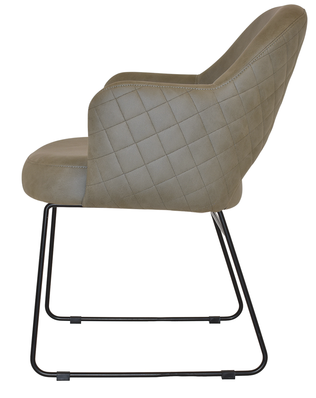 EZ ARM CHAIR ALBURY SLED BLACK