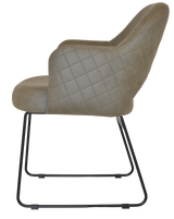 EZ ARM CHAIR ALBURY SLED BLACK
