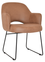 EZ ARM CHAIR ALBURY SLED BLACK