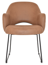 EZ ARM CHAIR ALBURY SLED BLACK