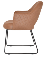 EZ ARM CHAIR ALBURY SLED BLACK