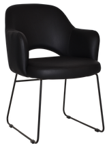 EZ ARM CHAIR ALBURY SLED BLACK