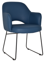 EZ ARM CHAIR ALBURY SLED BLACK